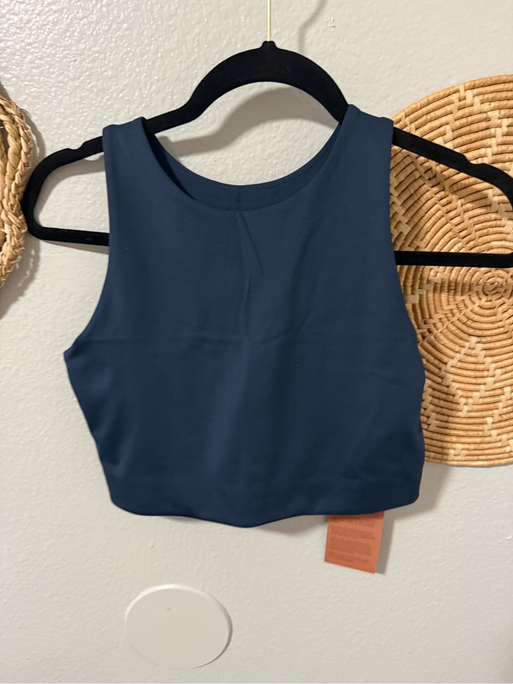 NWT Girlfriend Collective  Women's Navy Cropped Tank Top -
